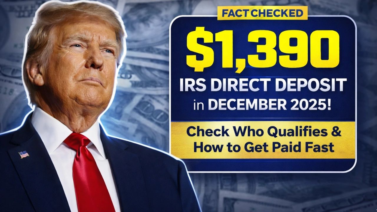 $1,390 IRS Direct Deposit December 2025: Eligibility, Payment Dates & How to Get Paid Faster